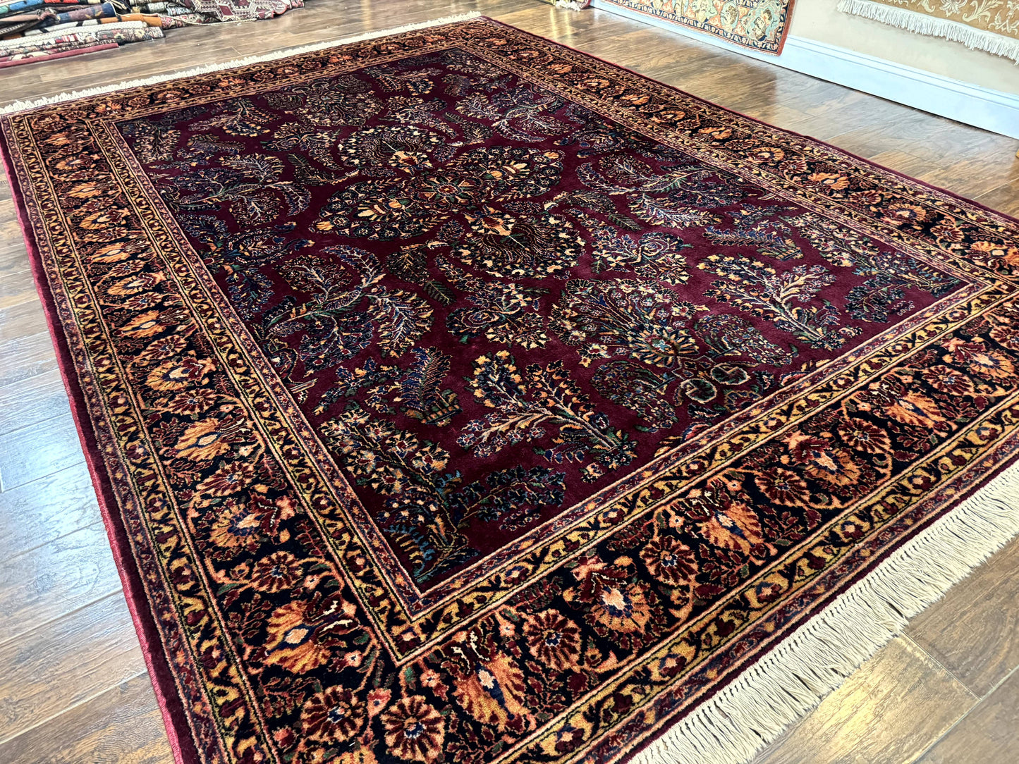 Karastan Rug Antique Wool Pile Sarouk Lanamar 8.6x12 Vintage Discontinued