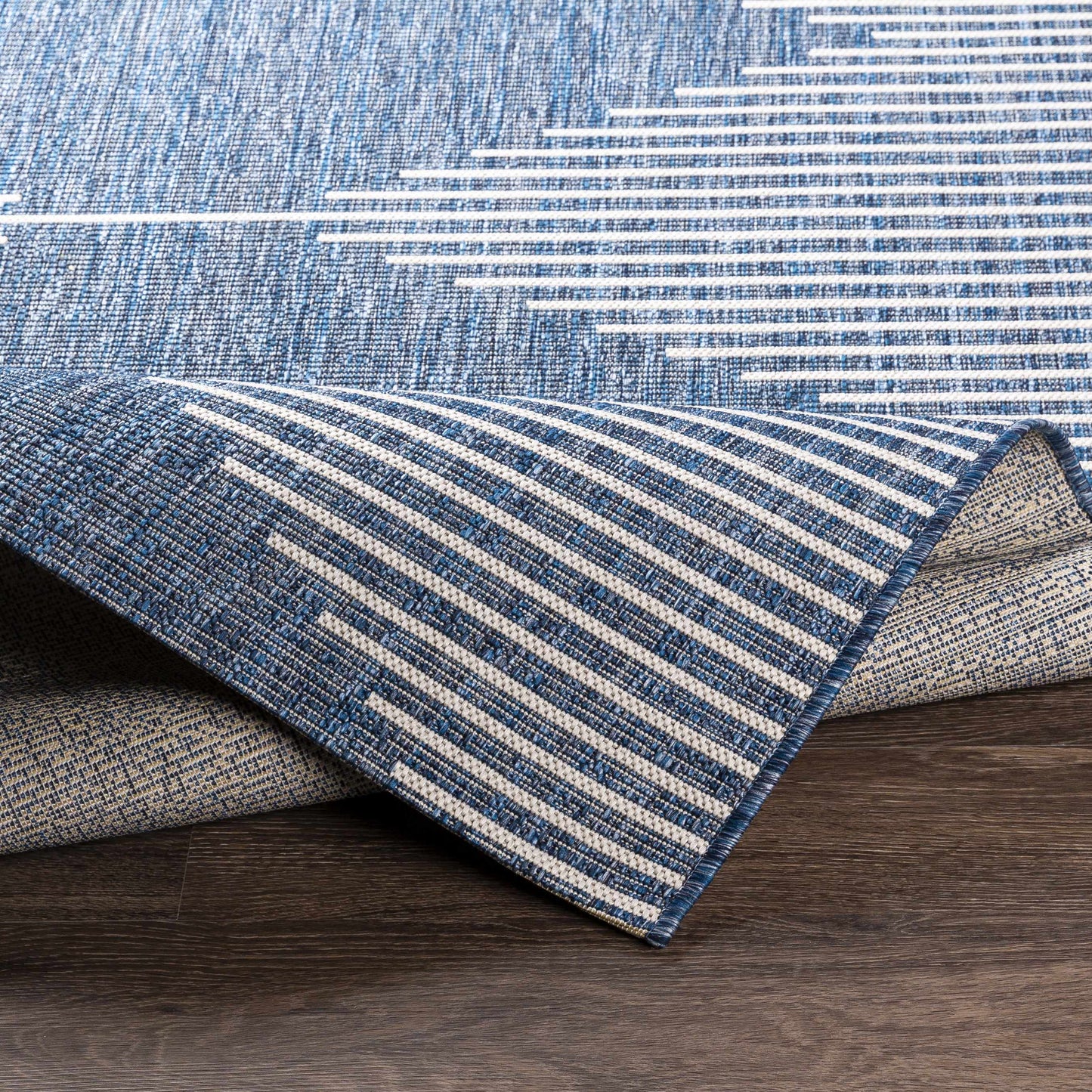Navy Outdoor Rug - Durable Stylish Area Rug for Patios and Decks