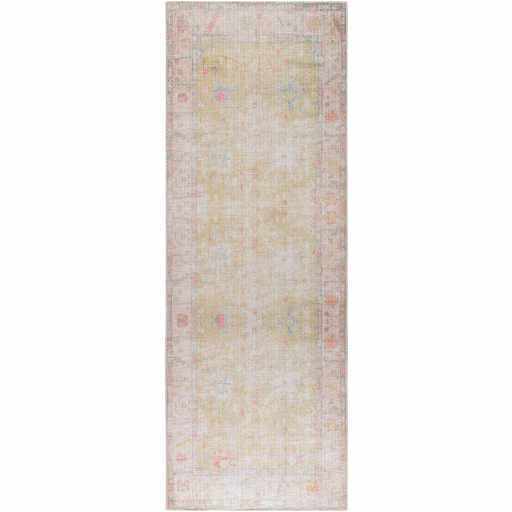 Vintage Washable Flat Pile Area Rug - Elegant Durable Home Decor