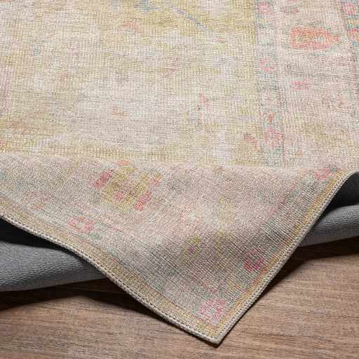 Vintage Washable Flat Pile Area Rug - Elegant Durable Home Decor
