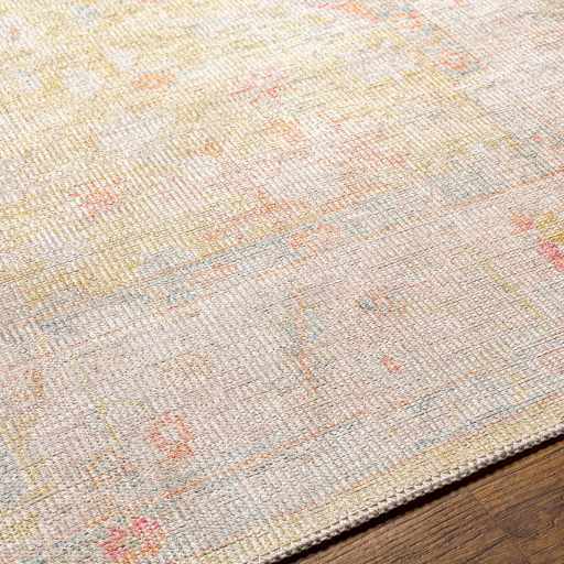 Vintage Washable Flat Pile Area Rug - Elegant Durable Home Decor