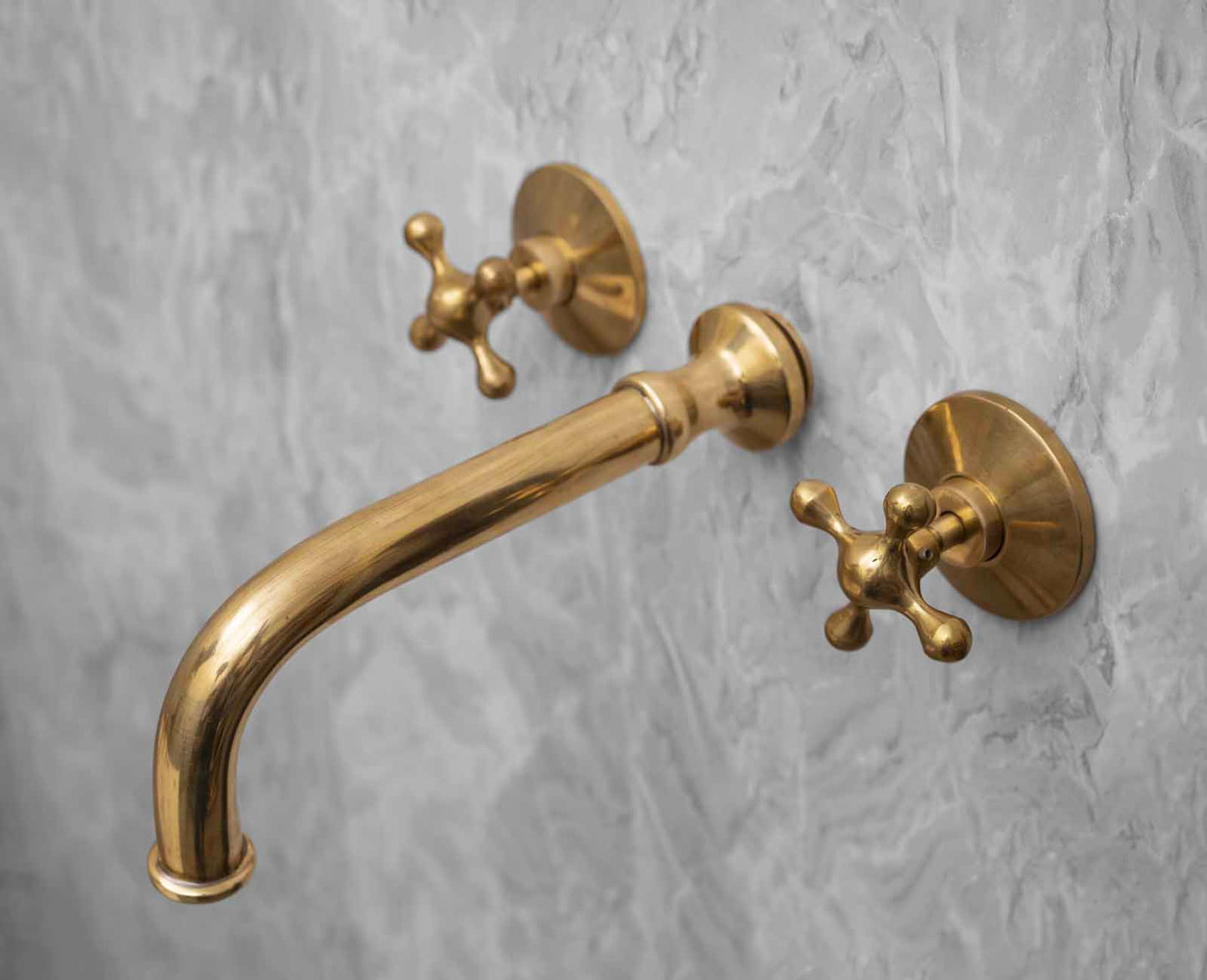 Unlacquered Brass Bathroom Faucet With Rough in Valve