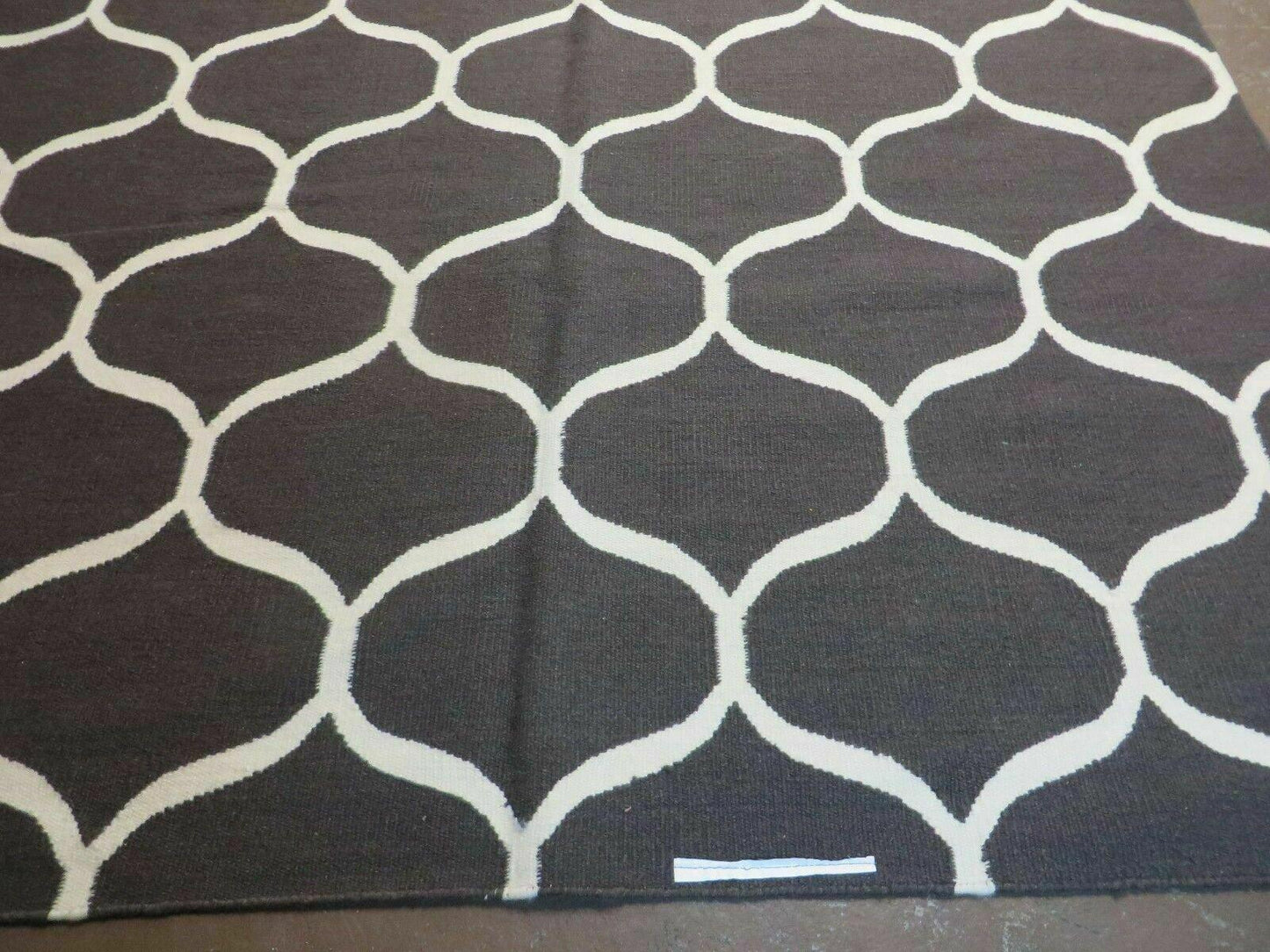 Handmade Flat Weave Wool Rug 5x8 Modern Contemporary Vegetable Dyes