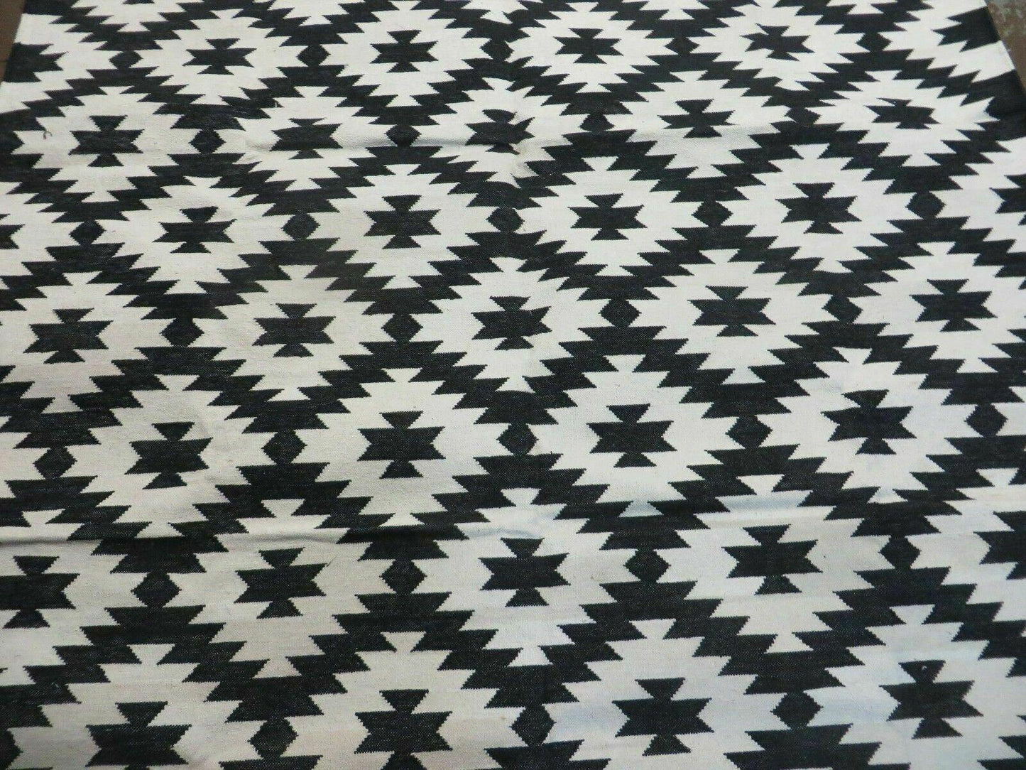 Hand Woven Wool Rug 4 Ft By 6 Ft Kilim Dhurrie Modern Oriental Area Rug Reversible