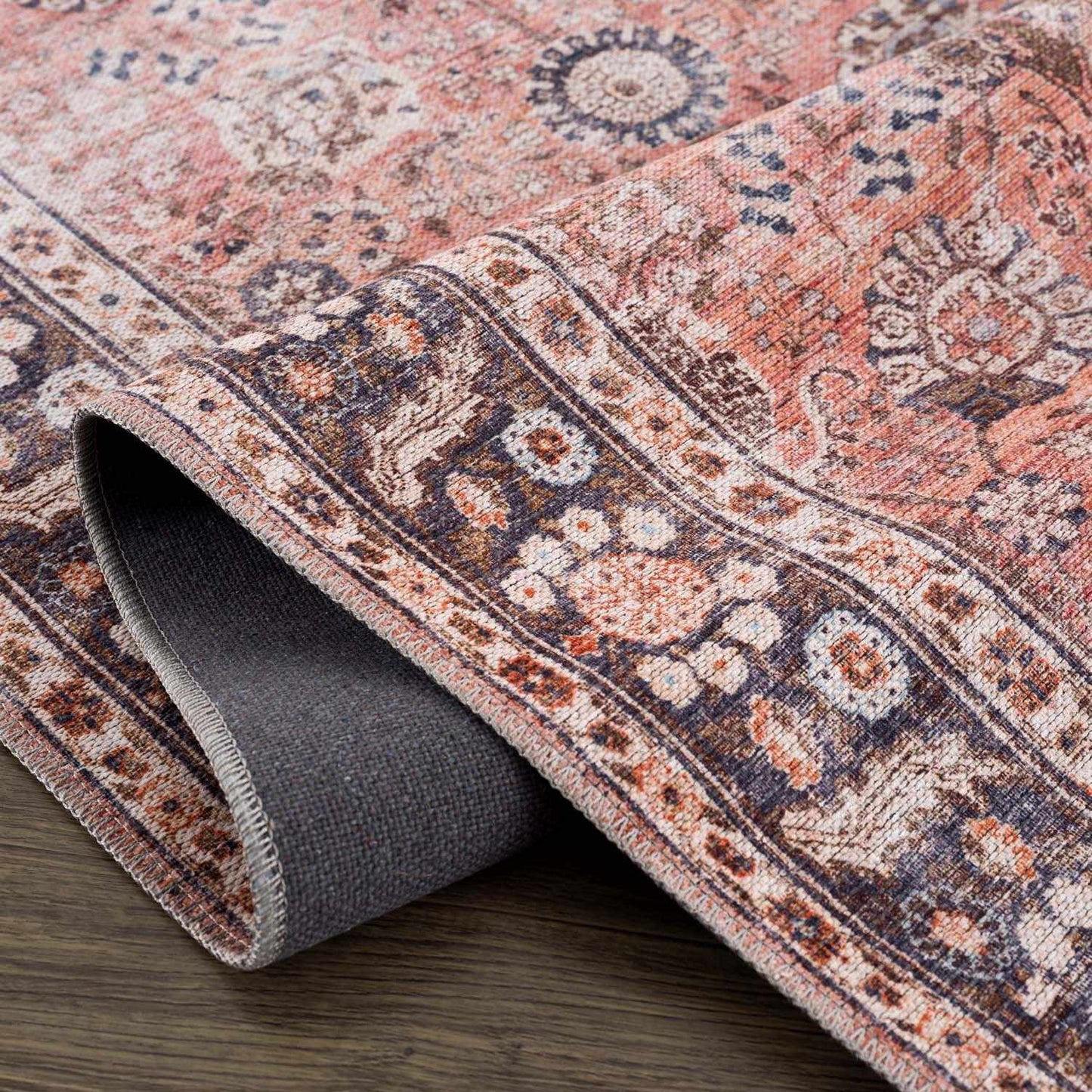 Red Washable Area Rug - Stylish Home Decor Rug