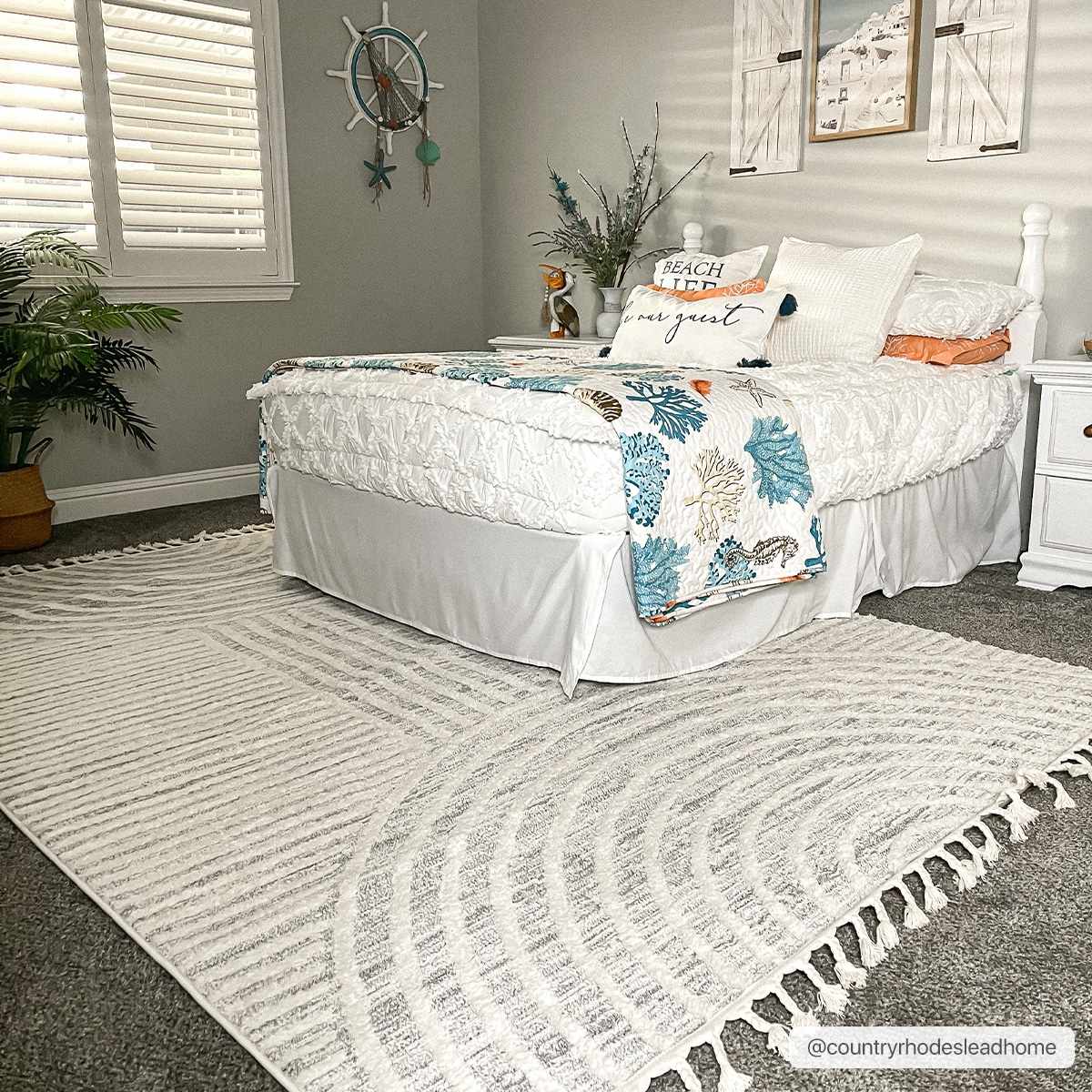 3D Rainbow Tassel Area Rug - Vibrant Home Decor