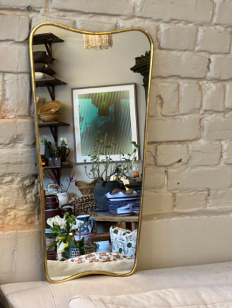 Curved Brass Mirror- Custom Order