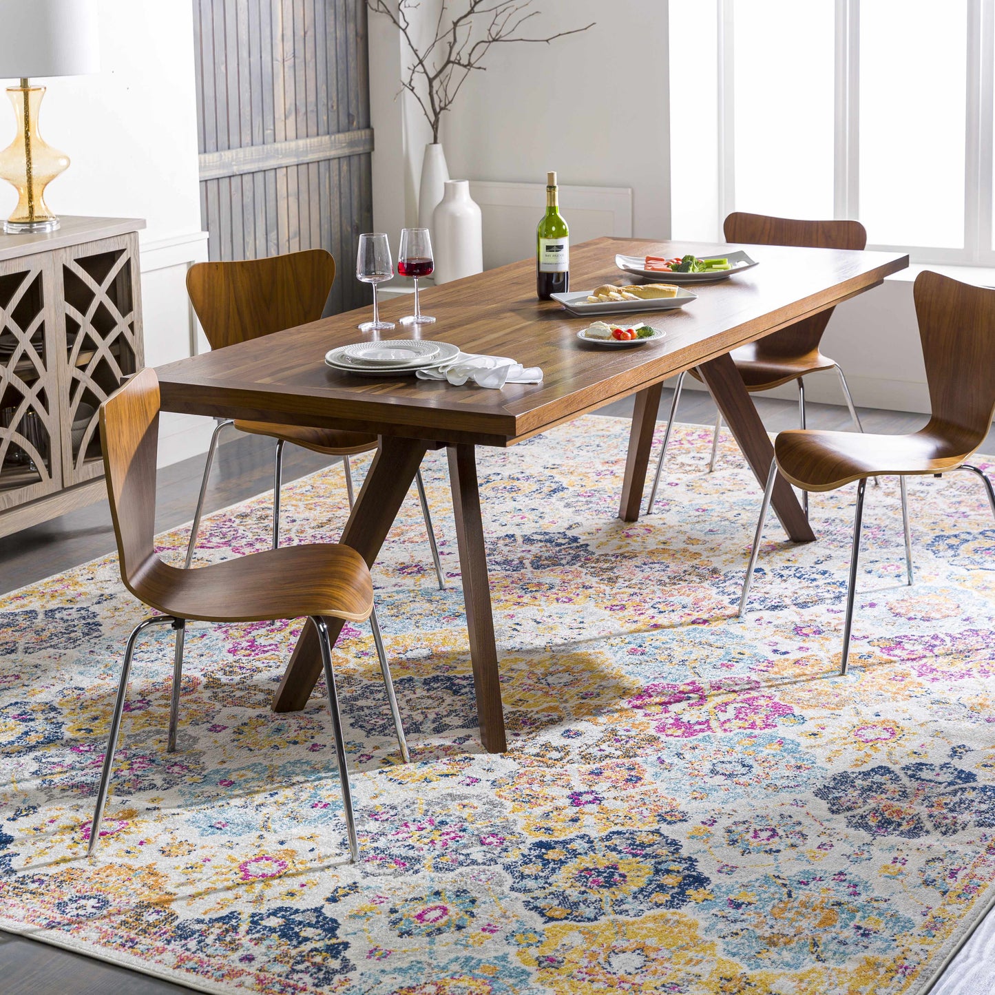 Colorful Area Rug - Living Room Bedroom Playroom Décor