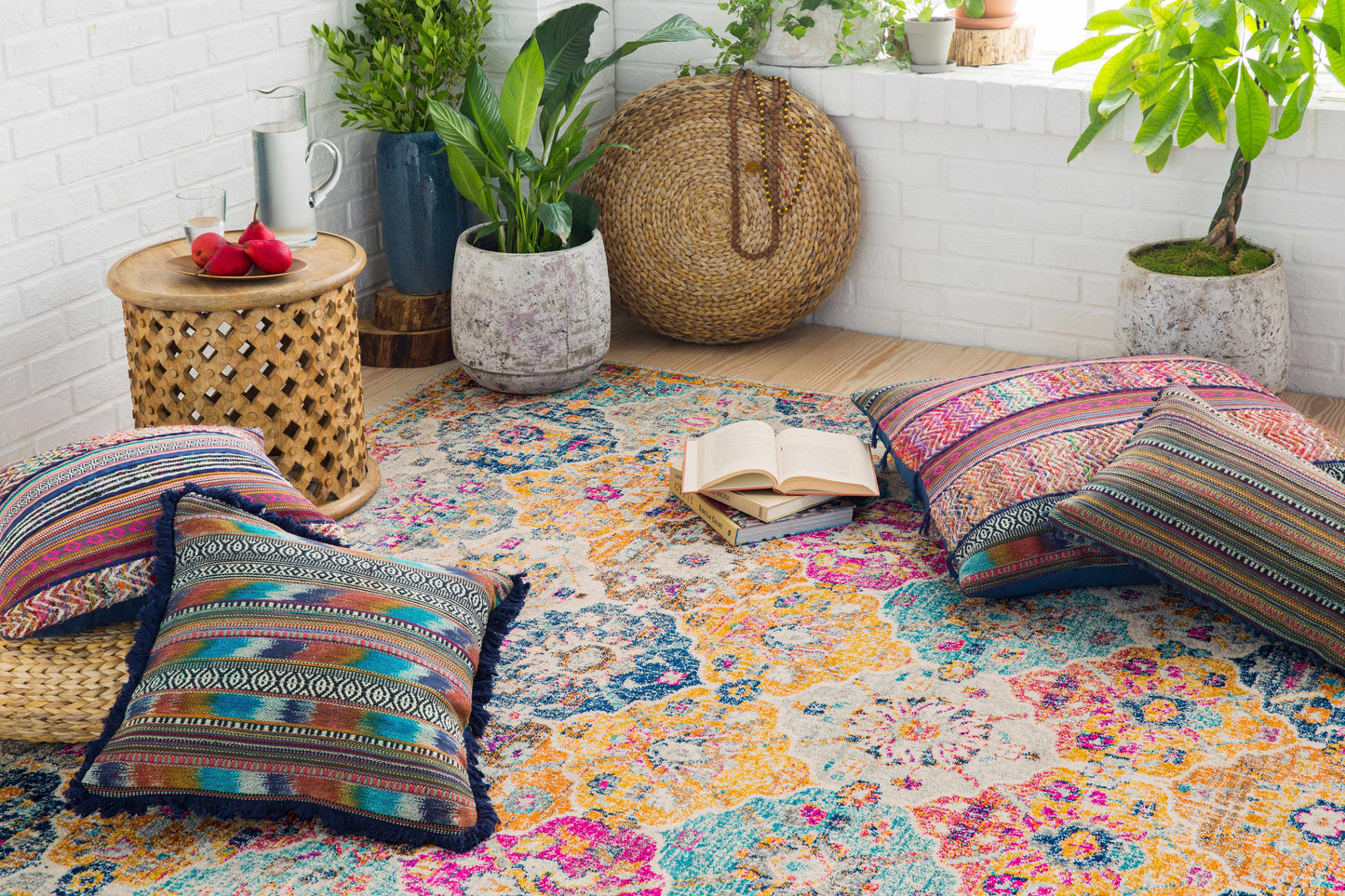Colorful Area Rug - Living Room Bedroom Playroom Décor