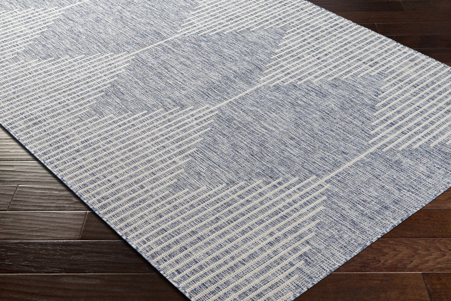 Stephan Blue Outdoor Area Rug - Durable Weather-Resistant Patio Rug