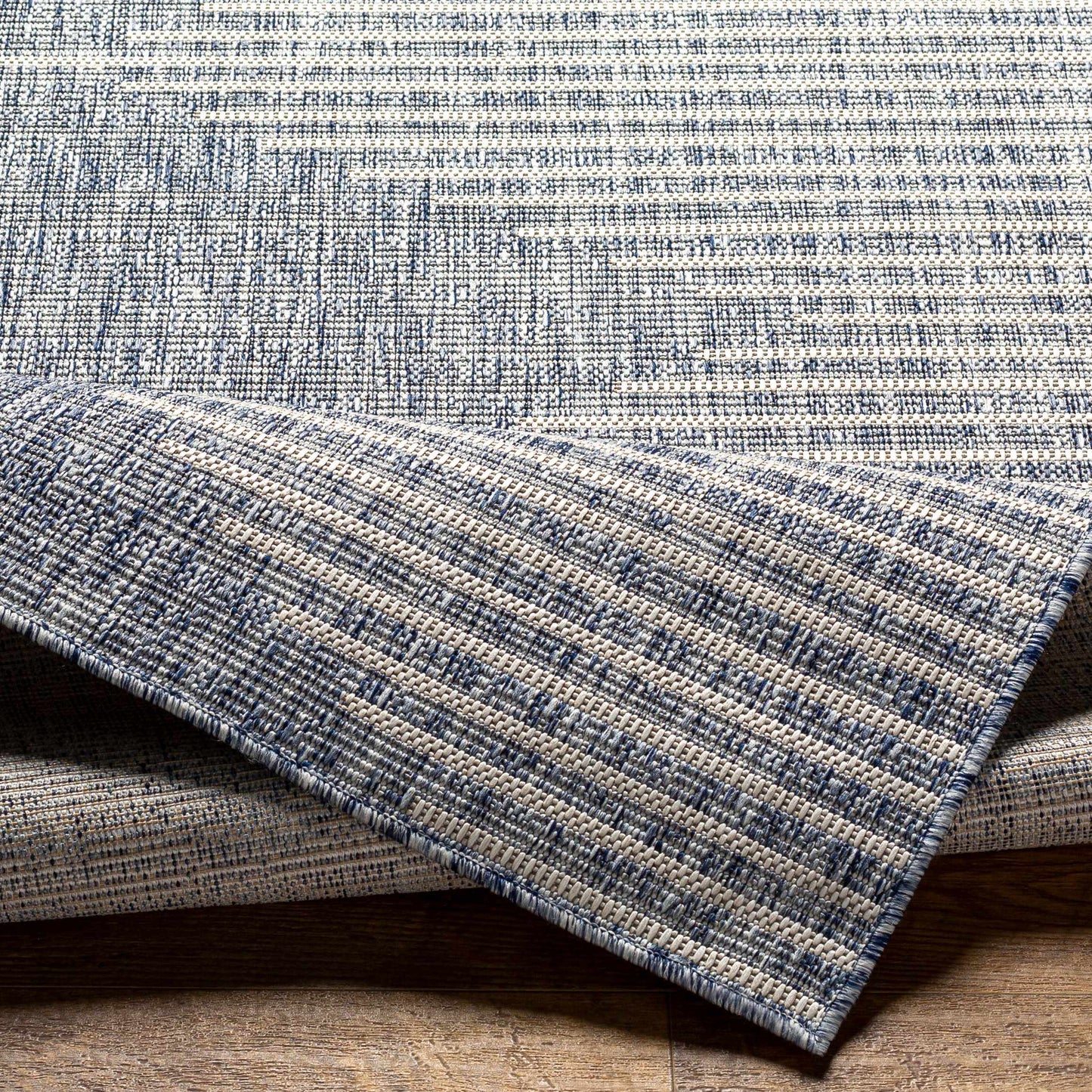 Stephan Blue Outdoor Area Rug - Durable Weather-Resistant Patio Rug