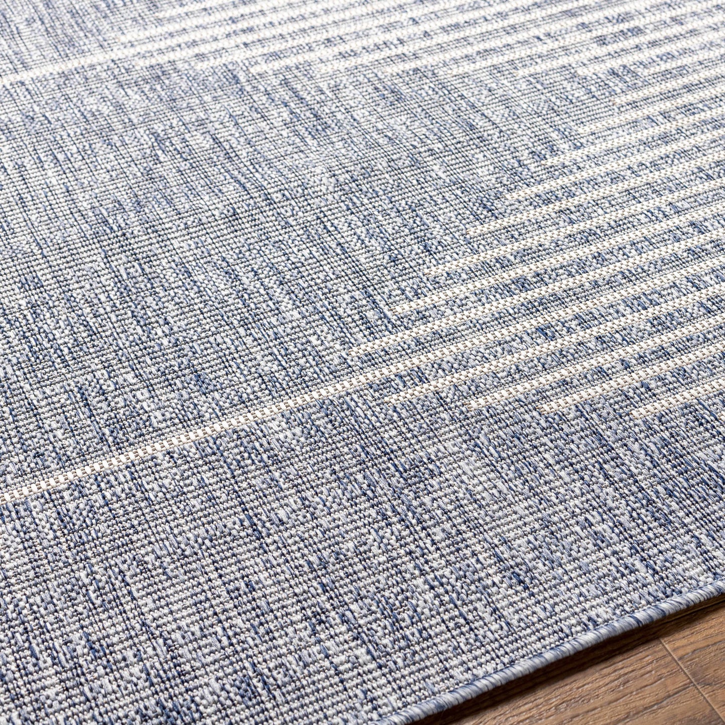 Stephan Blue Outdoor Area Rug - Durable Weather-Resistant Patio Rug