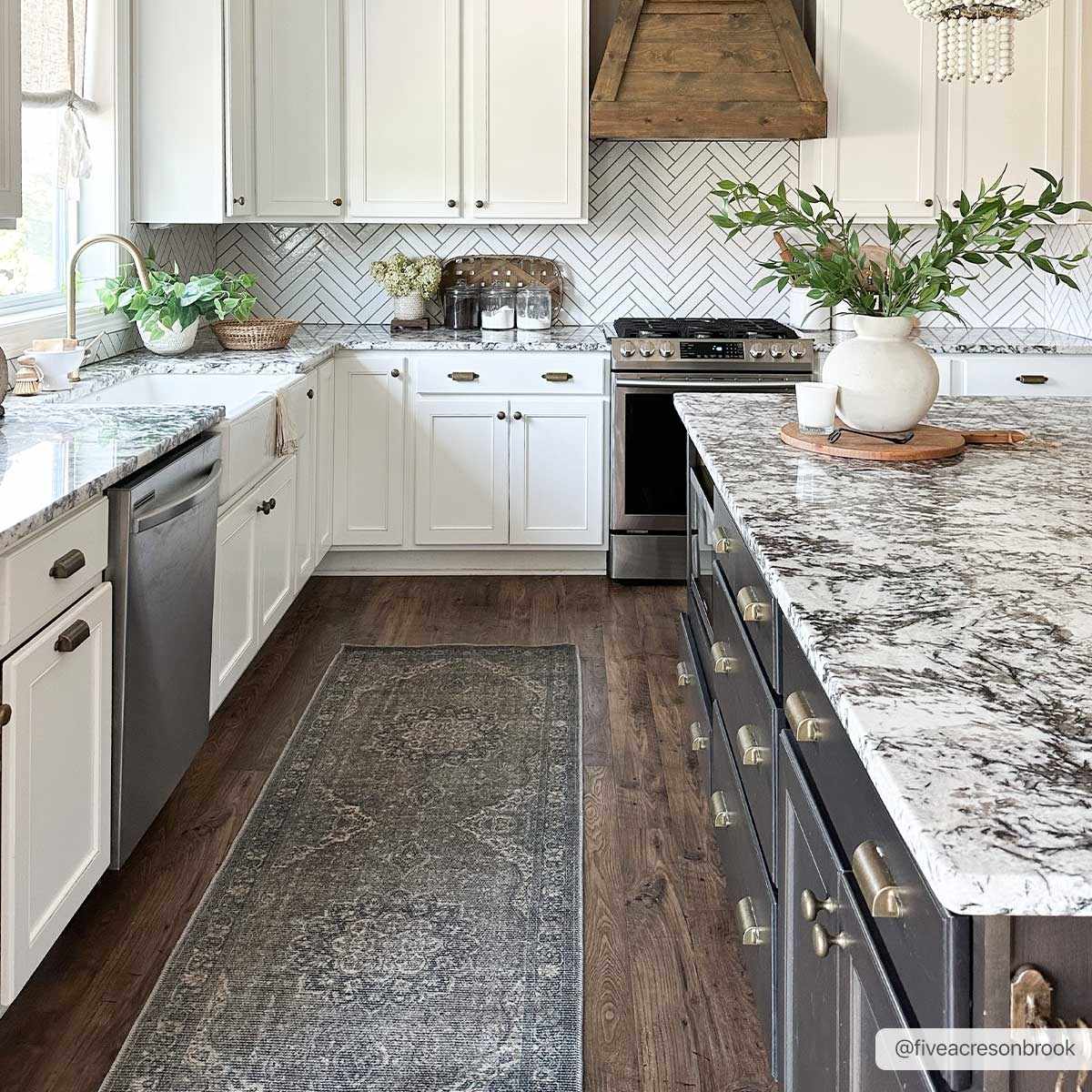 Dusty Blue Washable Rug - Soft Durable Greenpoint Collection