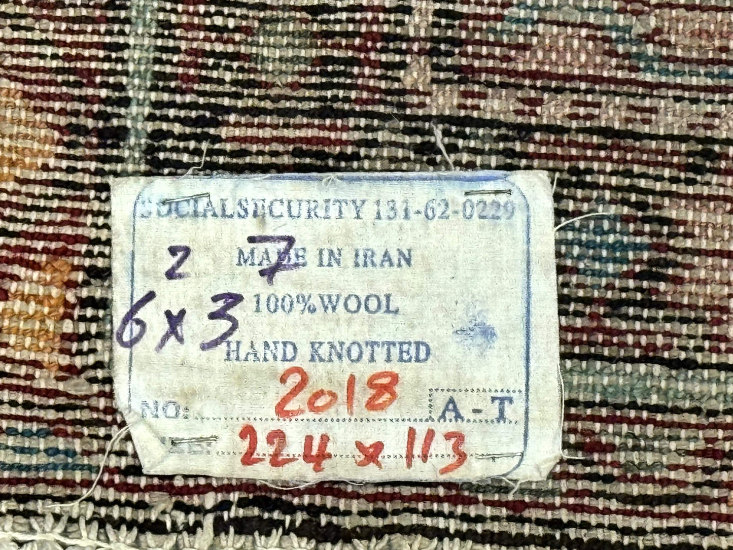 Red Persian Rug 4x7, Village Rug, Wool Vintage Carpet