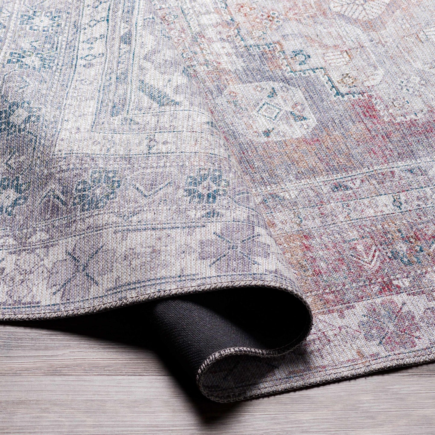 Washable Gray Tumble Dry Rug - Baltinglass Collection Durable Style