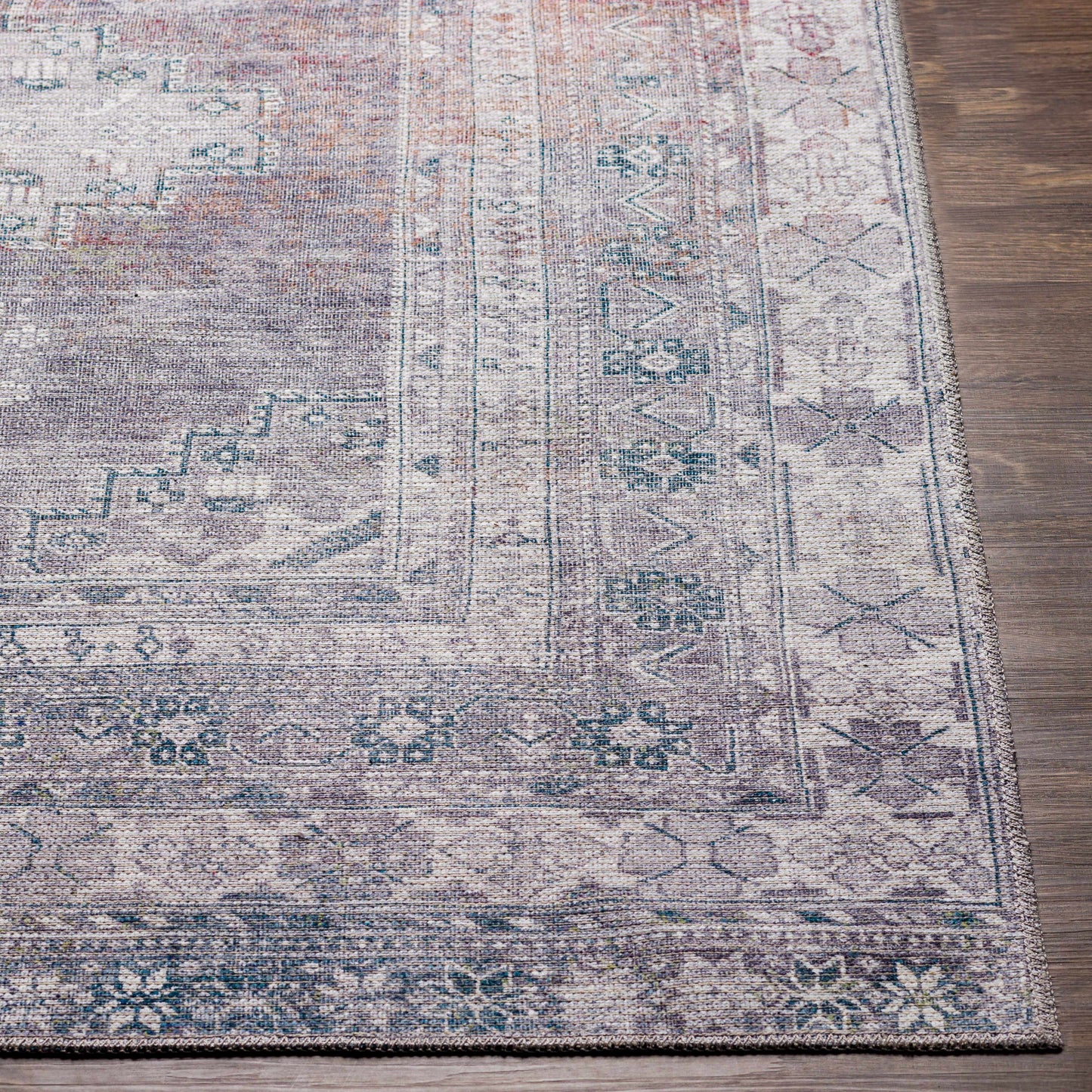 Washable Gray Tumble Dry Rug - Baltinglass Collection Durable Style