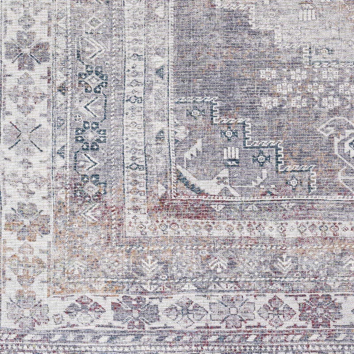 Washable Gray Tumble Dry Rug - Baltinglass Collection Durable Style