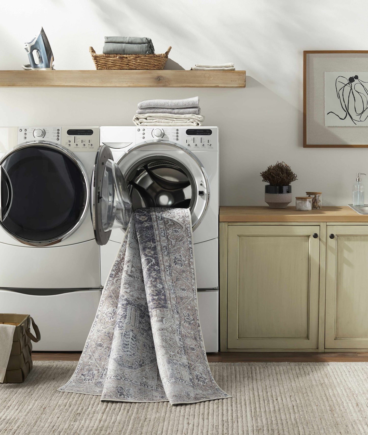 Beige Washable Area Rug - Limited Edition Stylish Home Décor