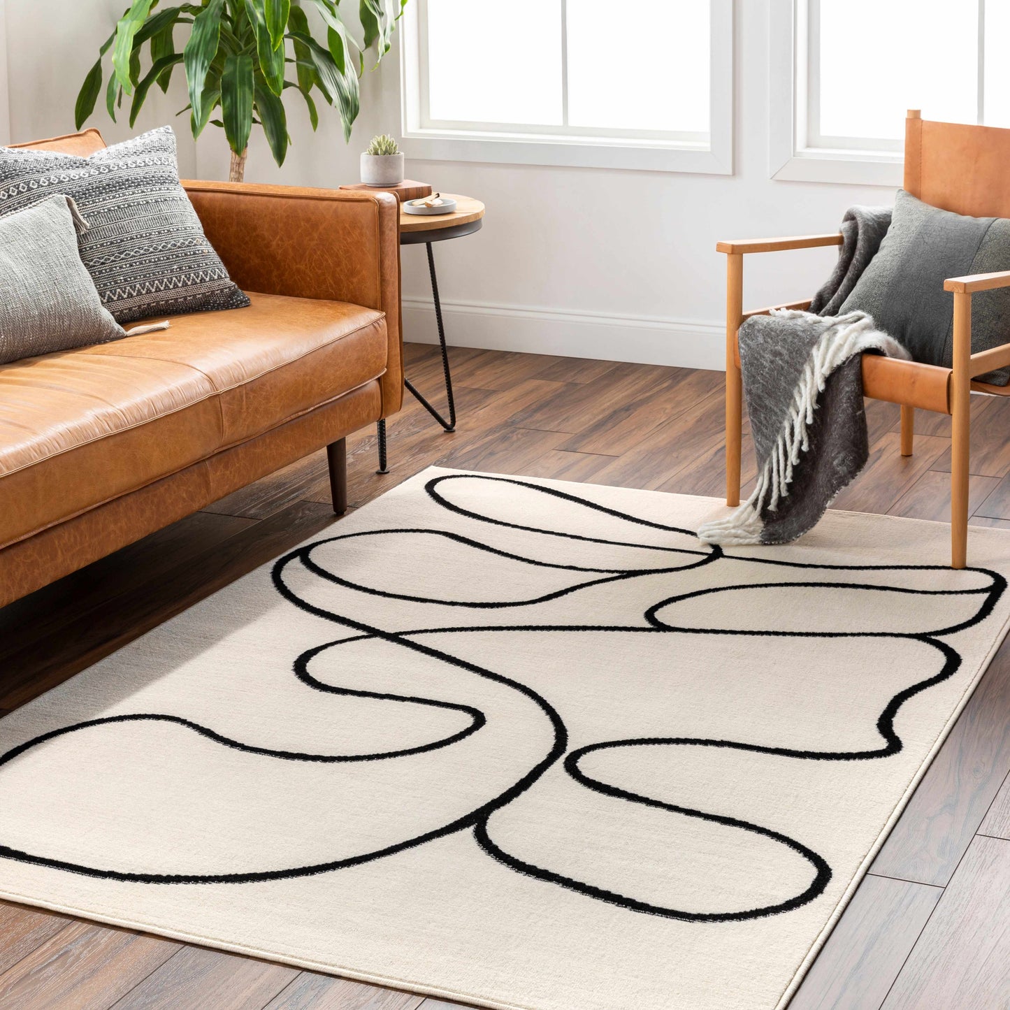 Boho Area Rug - Eilir Modern Low Profile Design for Stylish Interiors