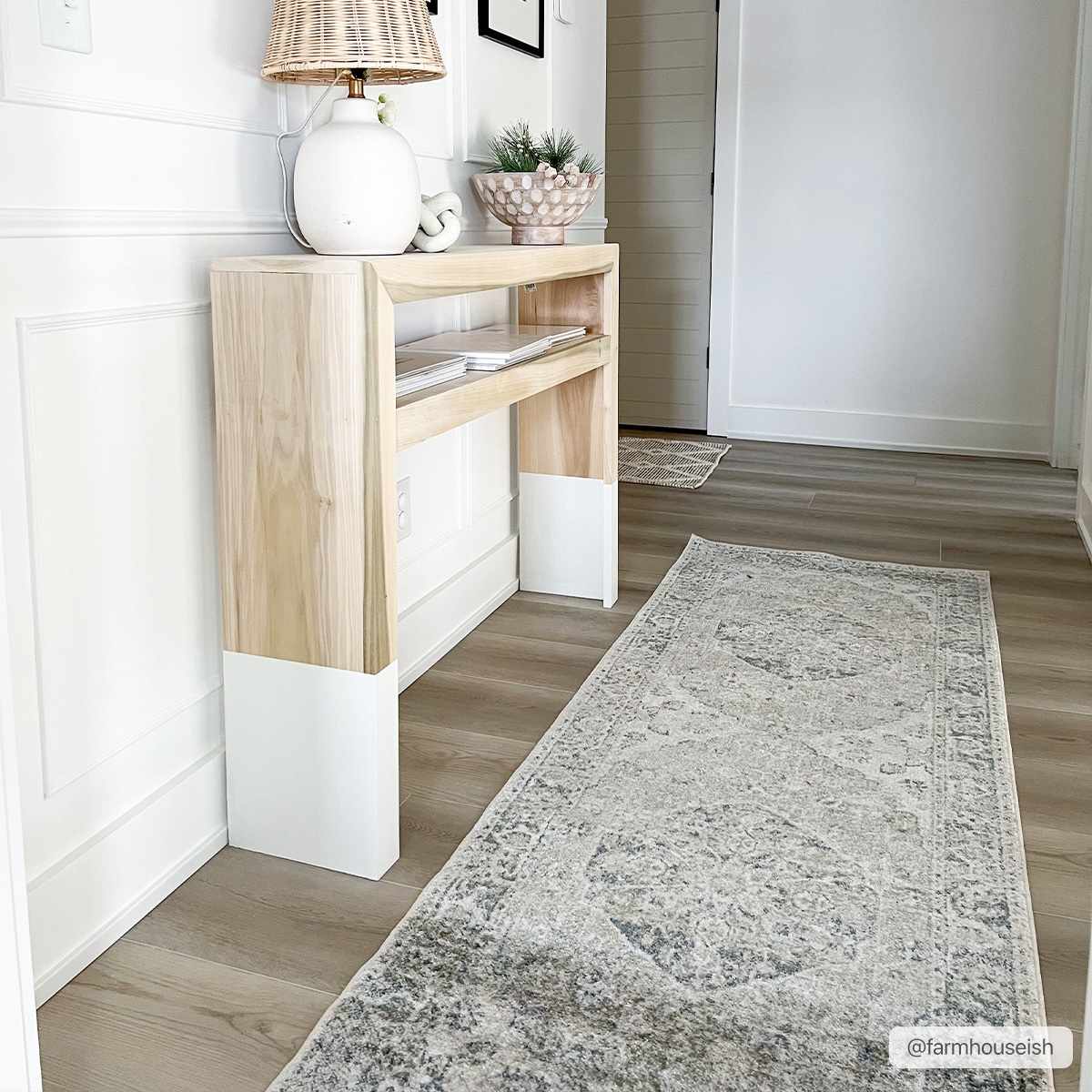Washable Blue Flat Pile Rug - Stylish Durable Home Decor