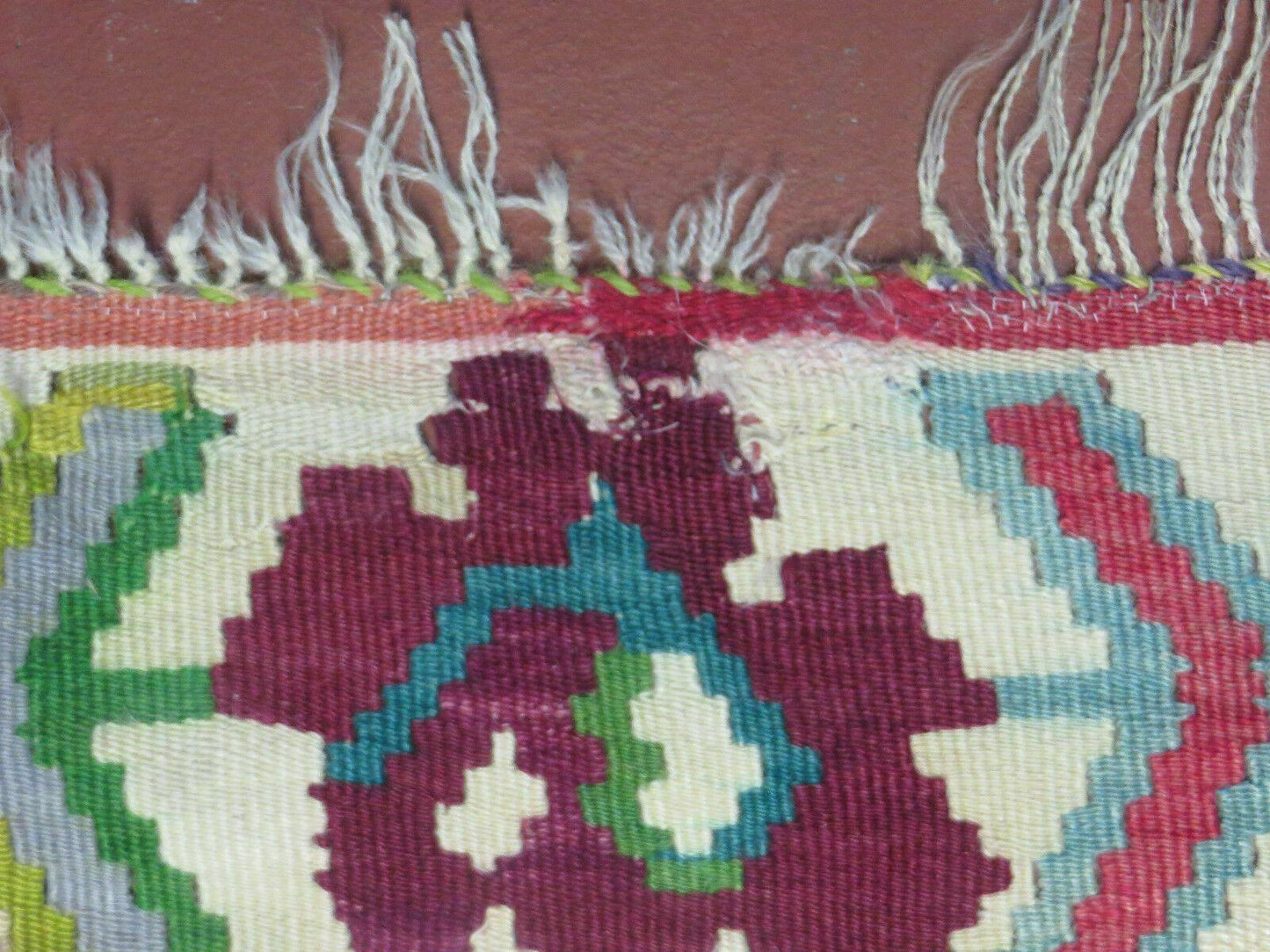 Turkish Kilim Rug 7x9 Handmade Flat Weave Wool Veg Dye Vintage Decor