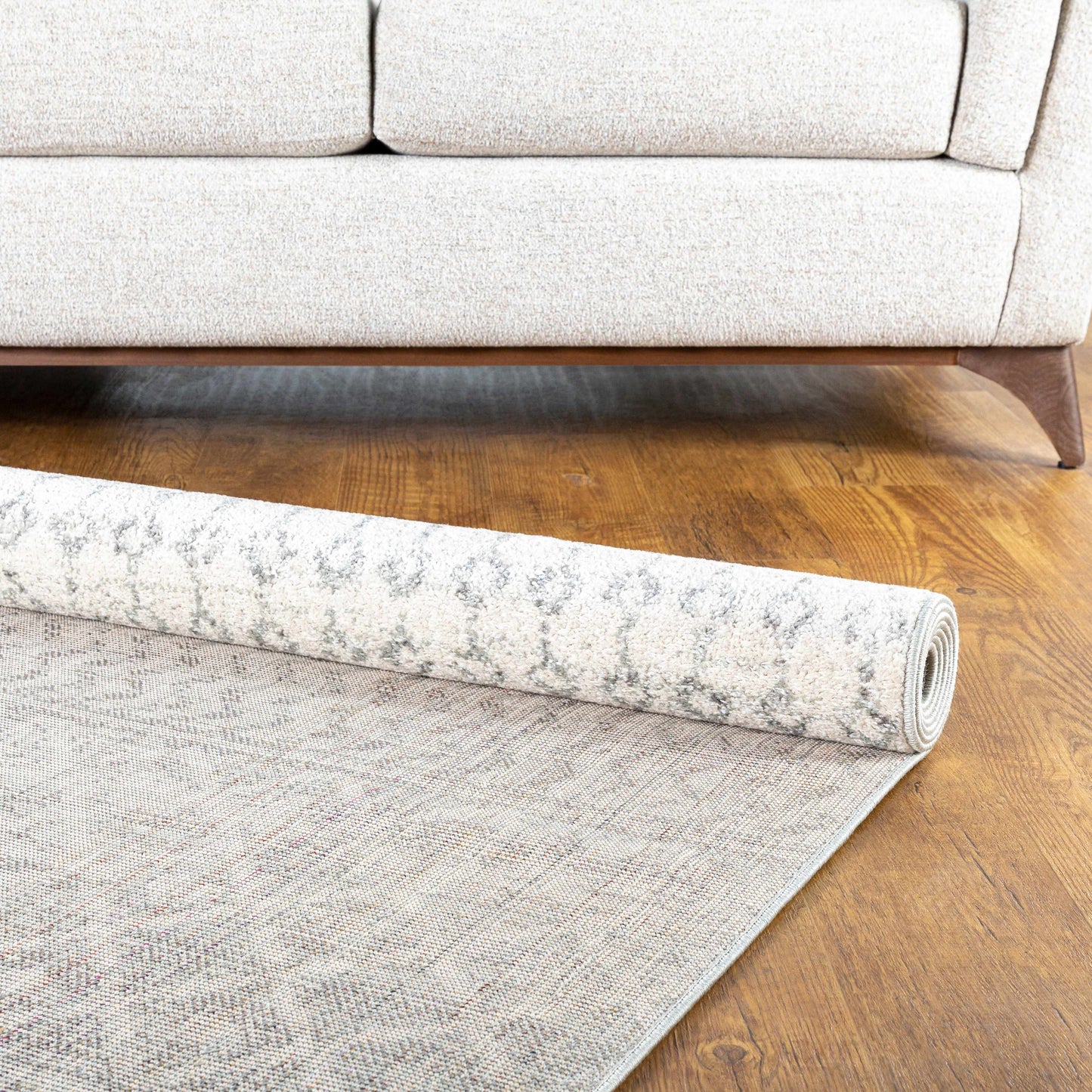 Gray Area Rug - Modern Cozy Living Room Decor