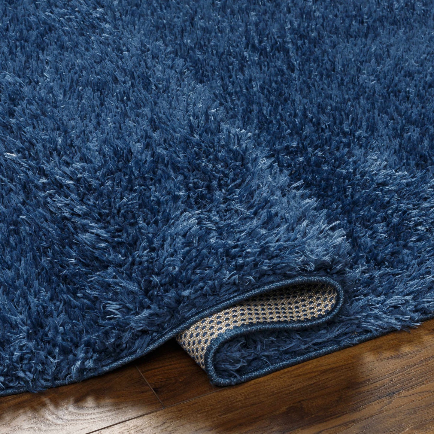 Washable Dark Blue Shag Rug - Faina Collection Cozy Home Decor