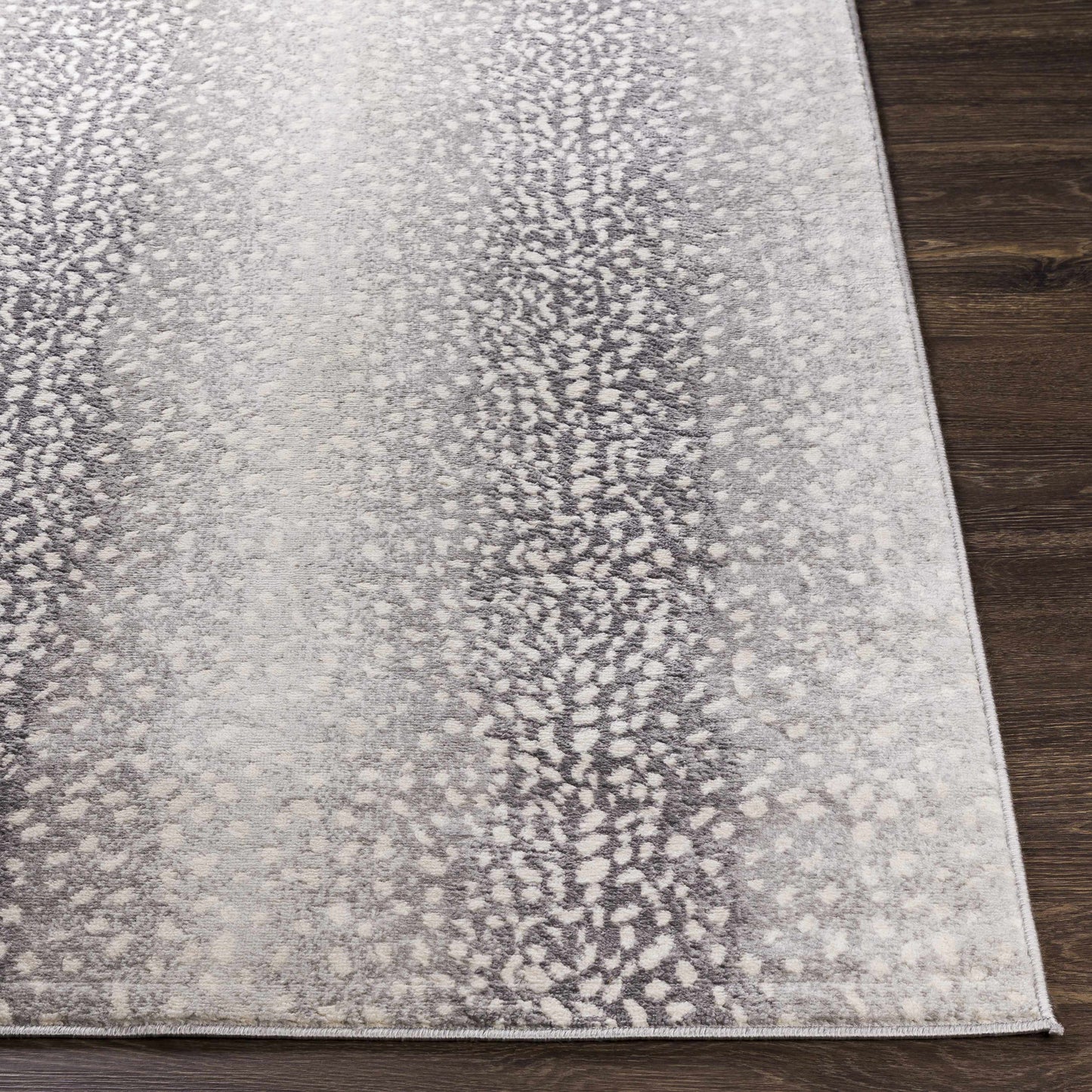 Antelope Print Rug - Black Gray Stylish Home Décor