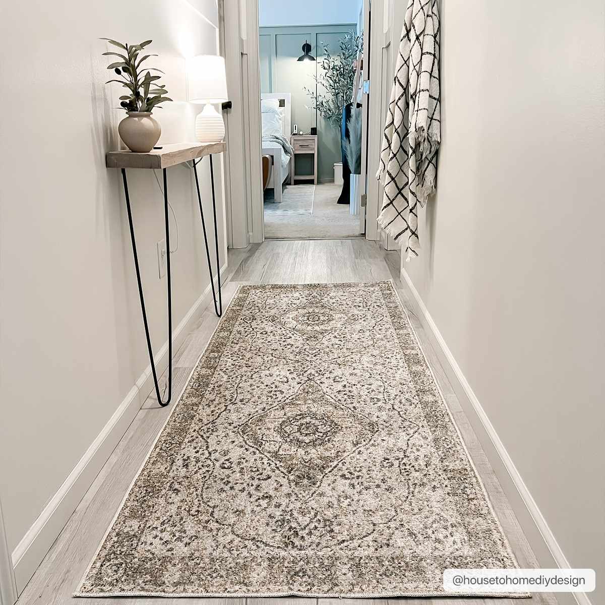 Washable Flat Pile Area Rug - Soft Durable Modern Design