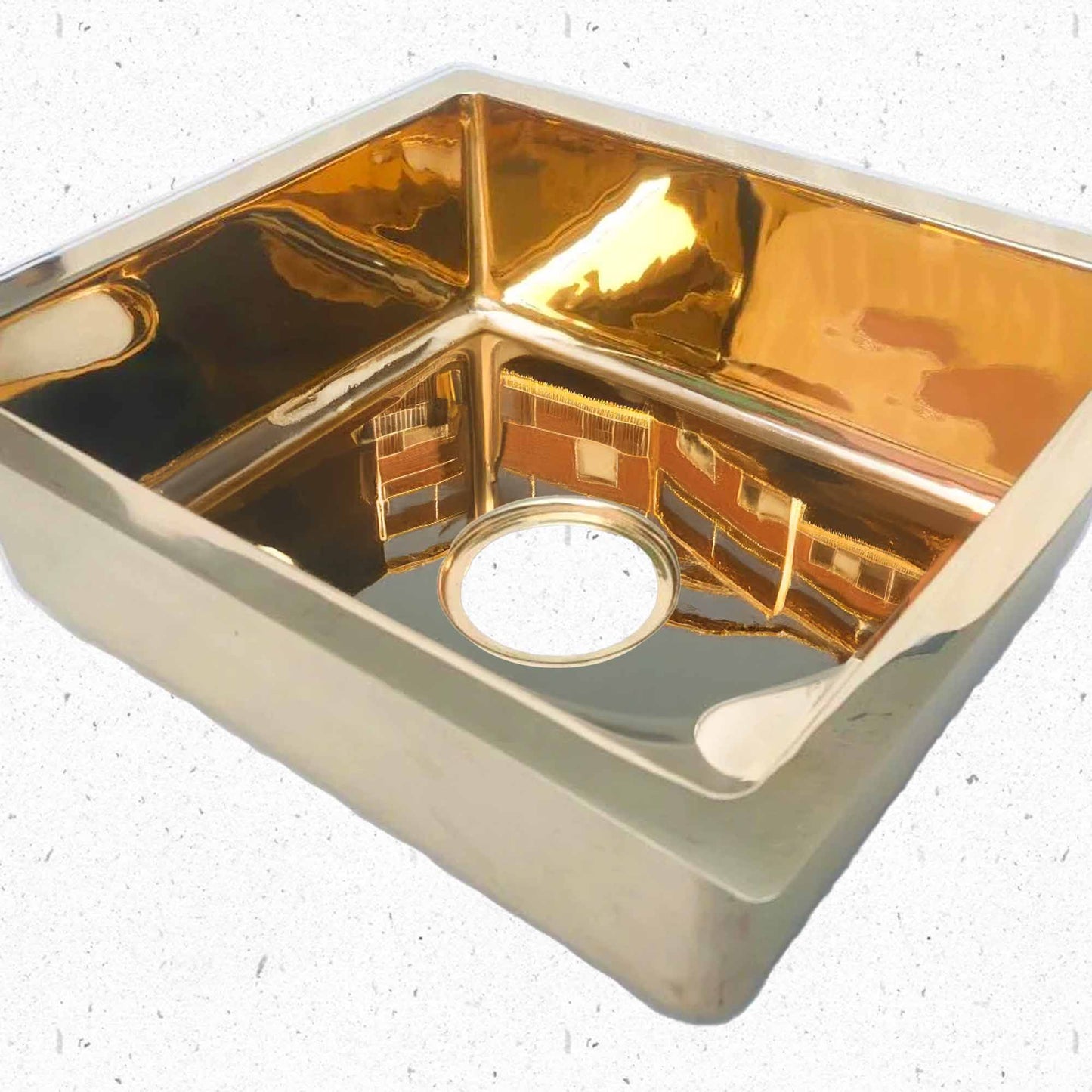 Unlacquered Brass Kitchen Island Sink