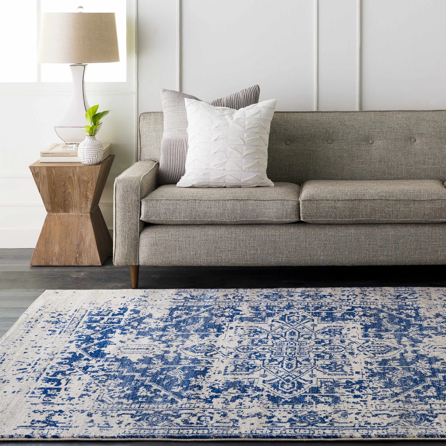Navy Area Rug - Elegant Modern Home Décor Rug