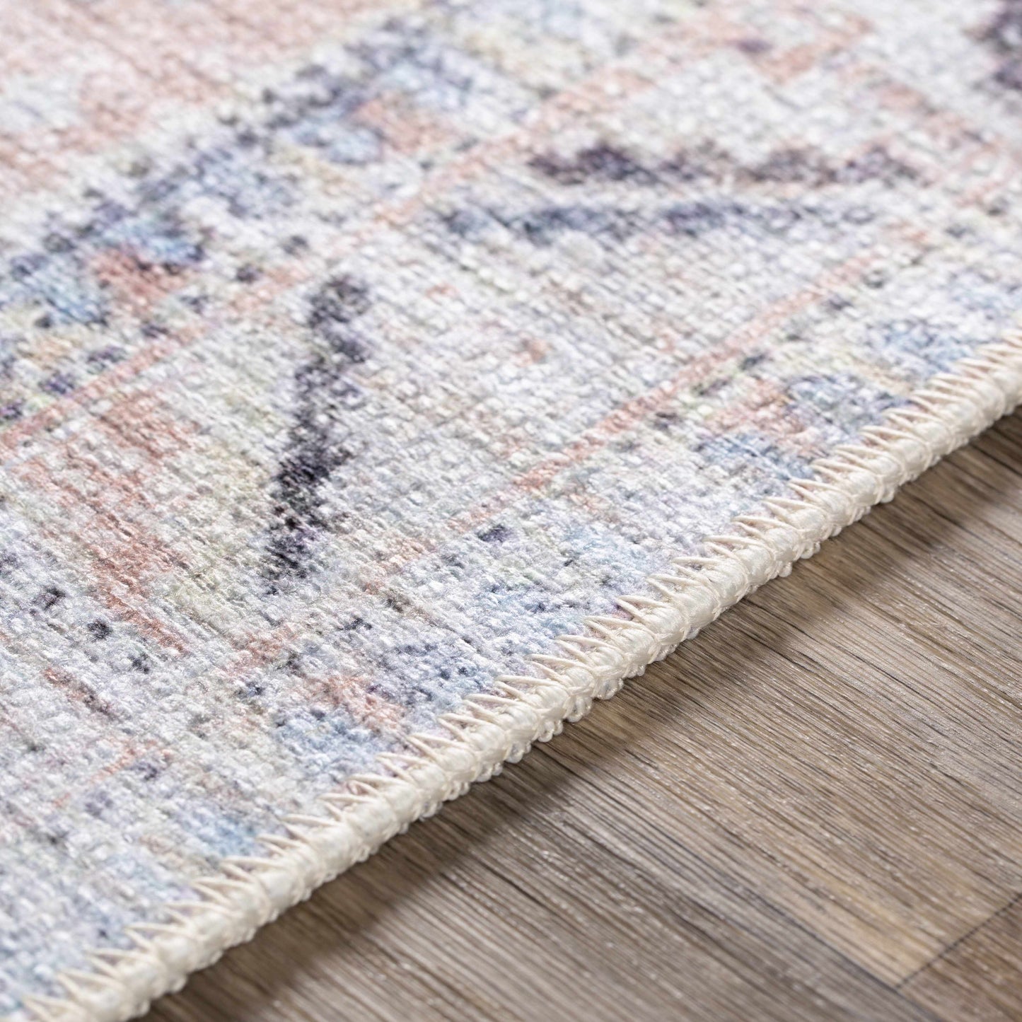 Morcott Peach Washable Area Rug - Soft Stylish Easy-Clean Home Decor