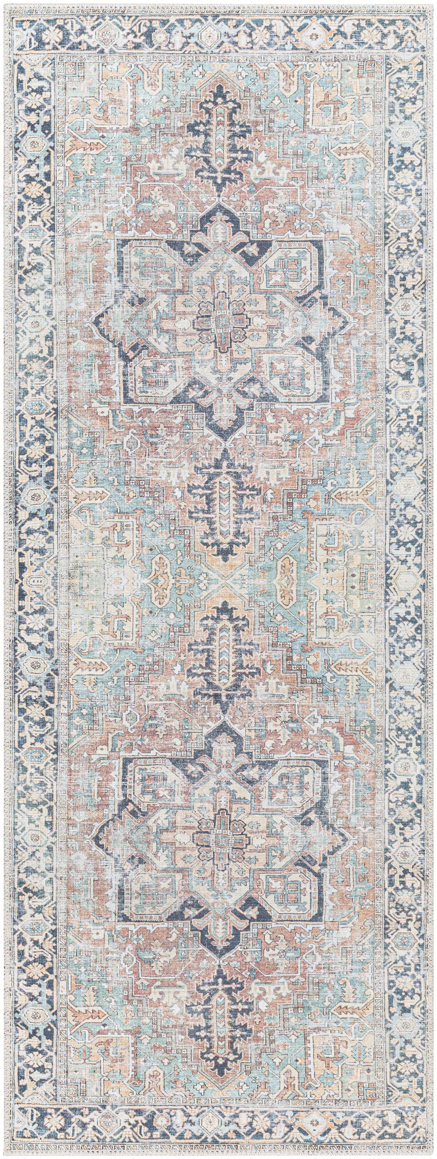 Washable Green Tumble Dry Rug - Soft and Durable