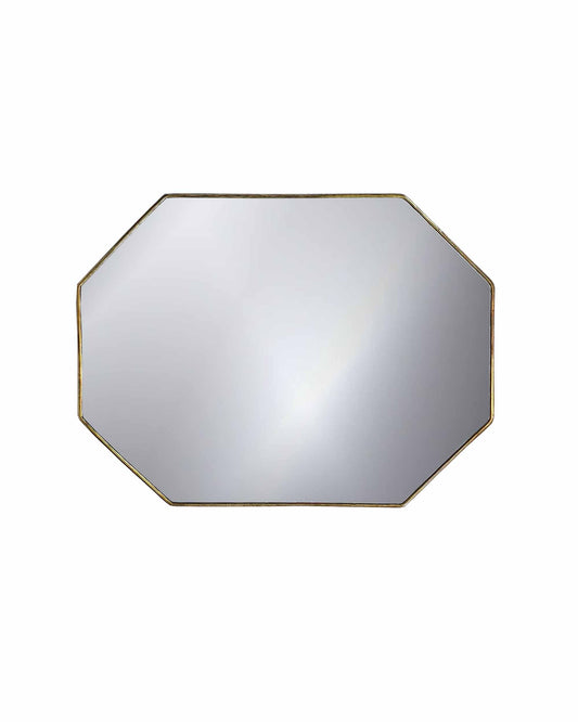 Miroir mural en laiton en forme de bouclier italien