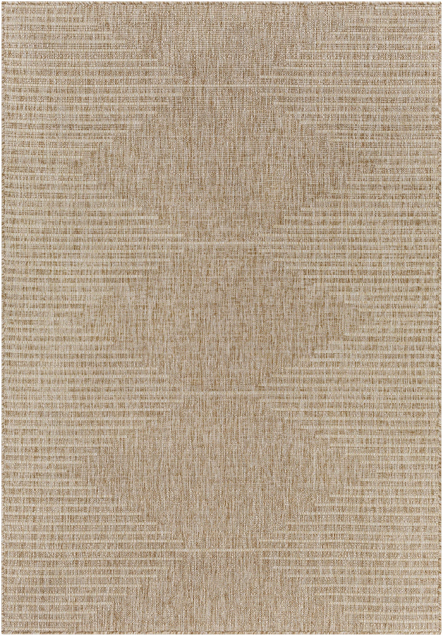 Dark Beige Outdoor Area Rug - Patio Deck Mat