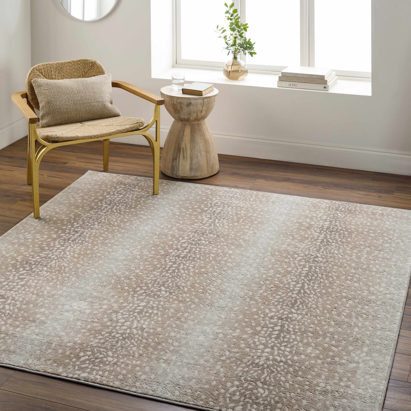 Tan Leopard Print Area Rug - Stylish Home Decor Accent