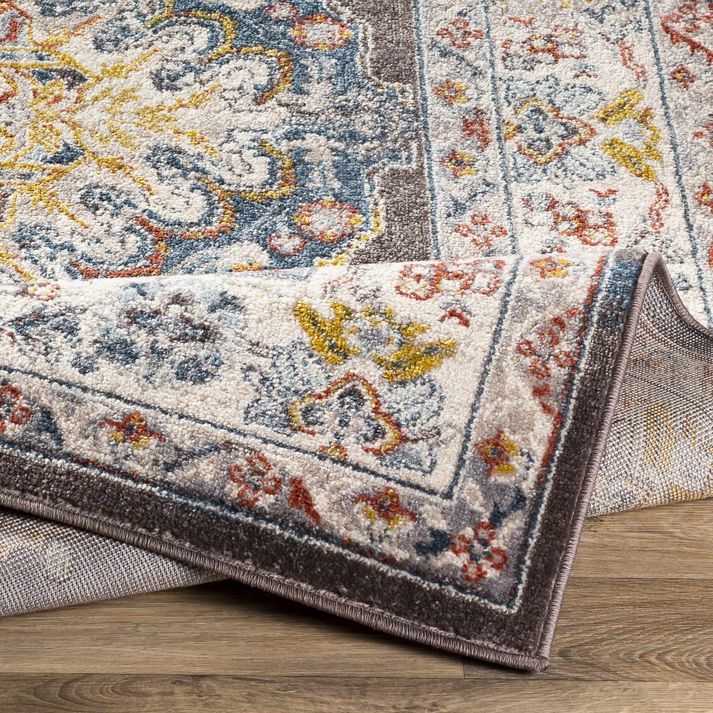 Haymond Brown Medallion Area Rug - Elegant Living Room or Bedroom Decor