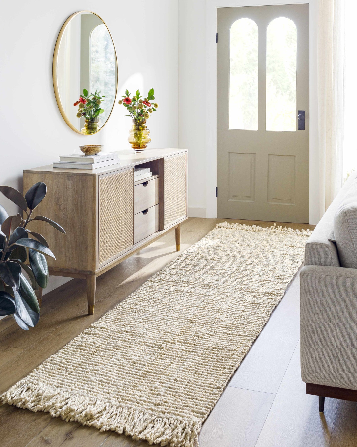 Bleached Jute Area Rug - Eco-Friendly Stylish Home Decor