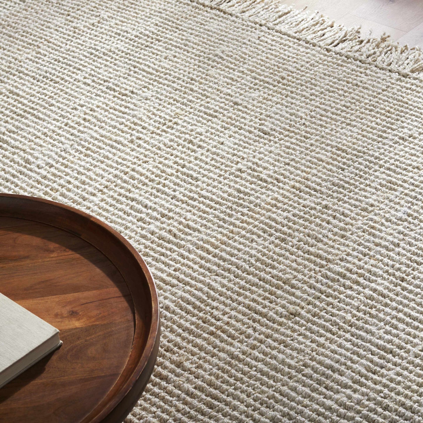 Bleached Jute Area Rug - Eco-Friendly Stylish Home Decor