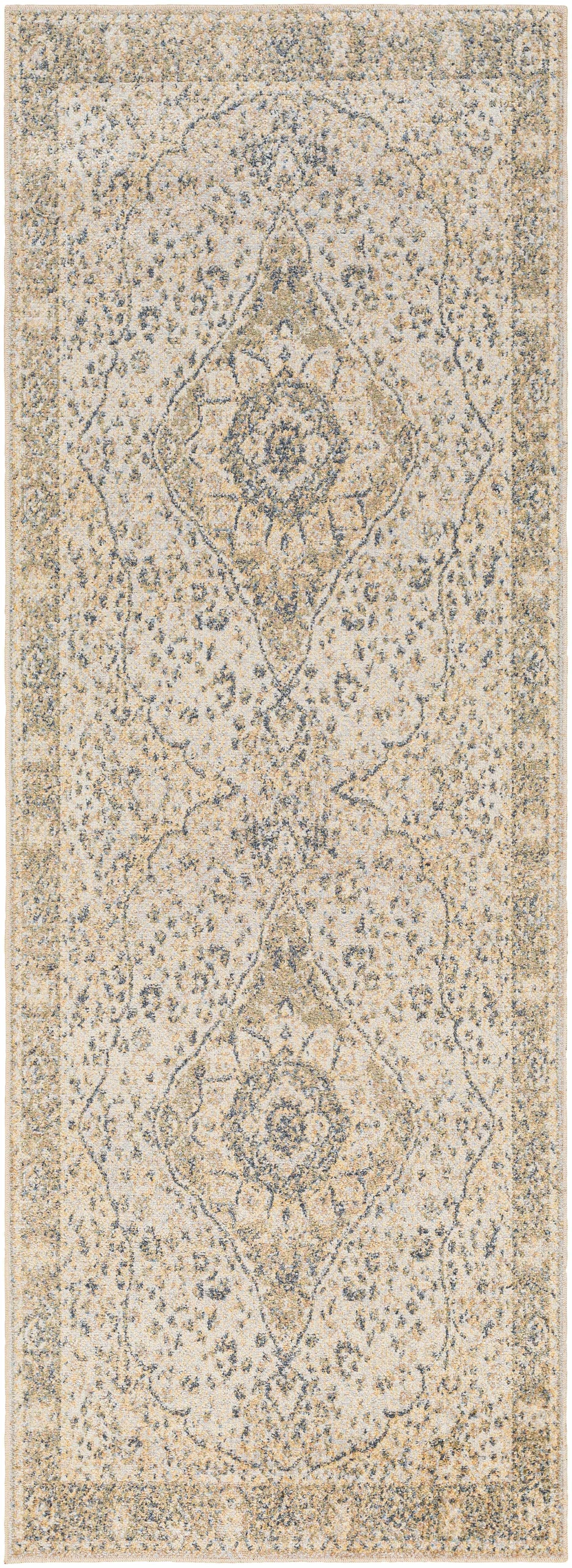 Washable Flat Pile Area Rug - Soft Durable Modern Design