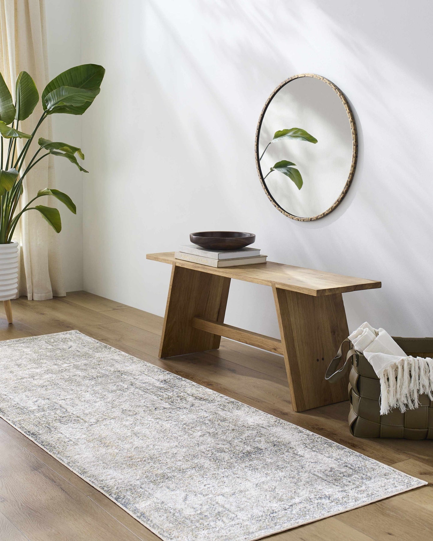 Hera Olive Washable Flat Pile Rug - Stylish Easy to Clean