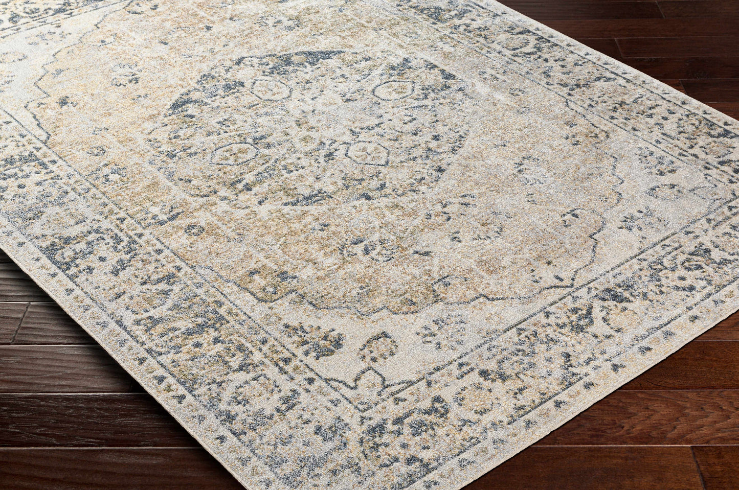 Beige Washable Flat Pile Rug - Stylish Home Décor