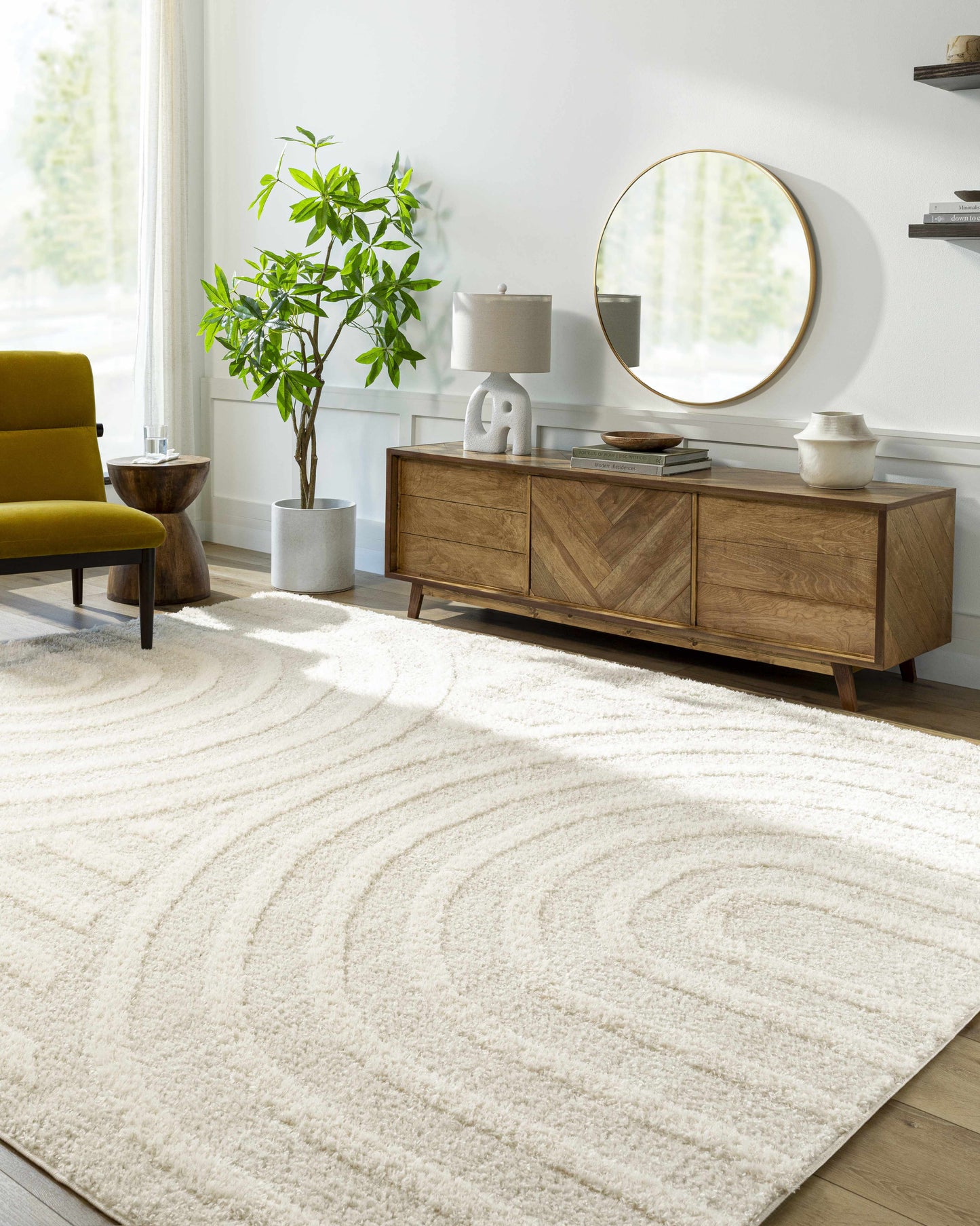Arnel Cream Area Rug - Soft Elegant Cozy Home Décor
