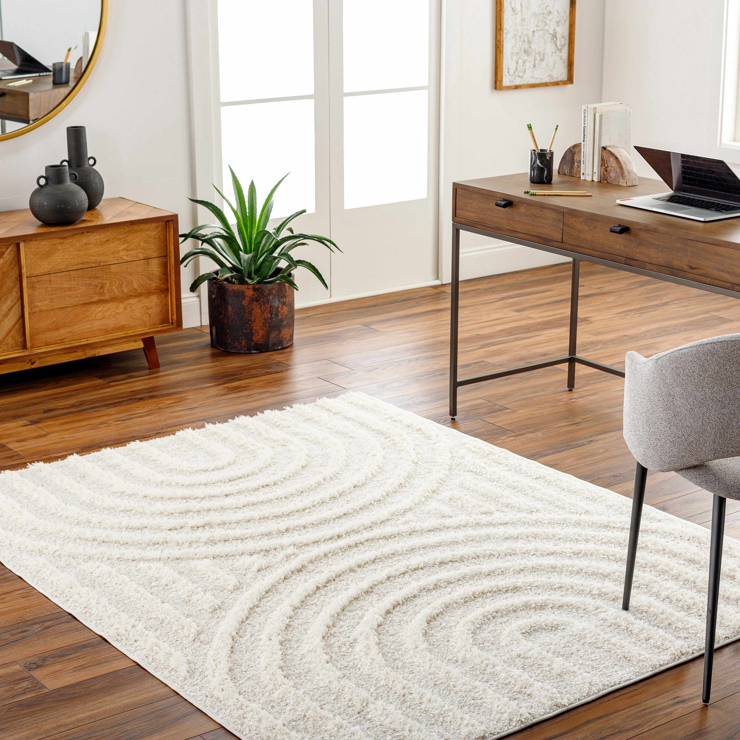 Arnel Cream Area Rug - Soft Elegant Cozy Home Décor