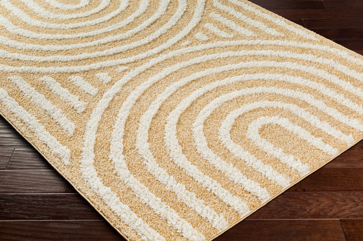 Beige Arnel Area Rug - Soft Modern Cozy Design