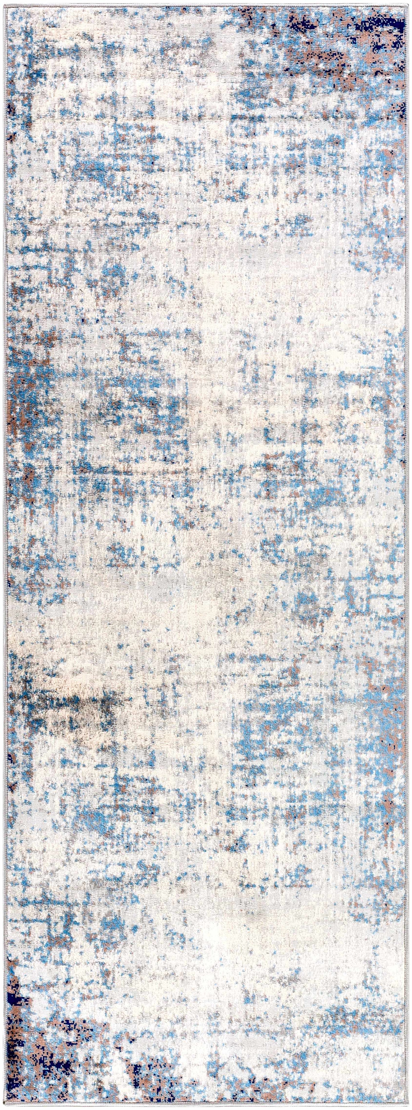 Texanna BlueGray Abstract Area Rug - Modern Home Décor