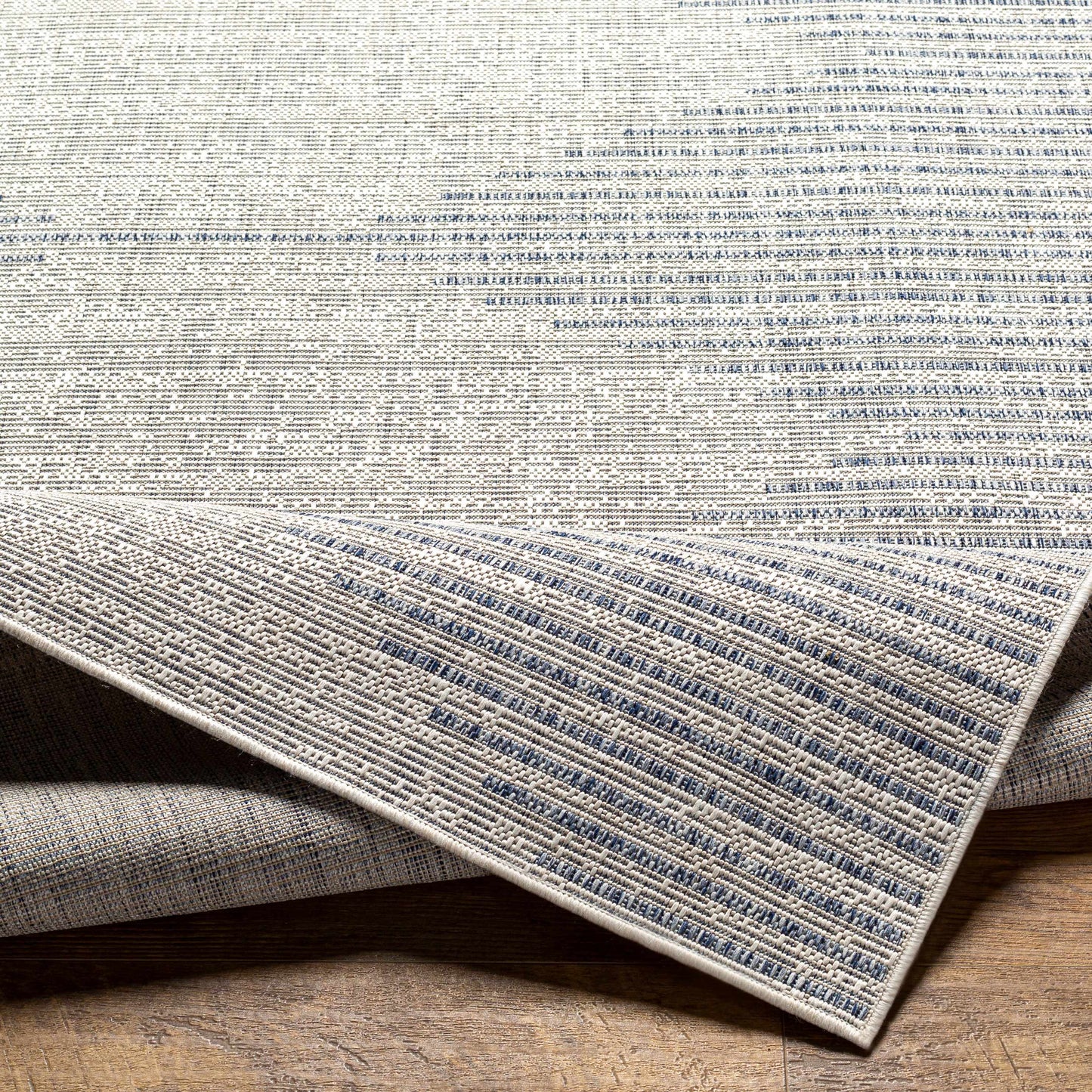 Gray Blue Outdoor Area Rug - Patio and Deck Mat