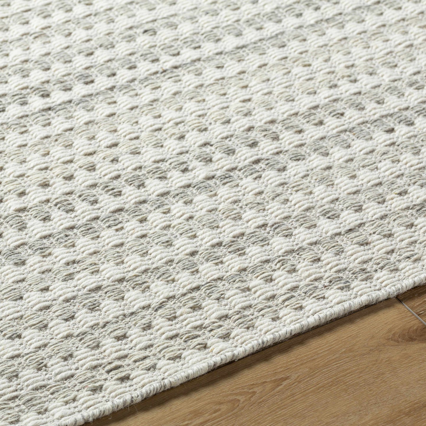 Tevah Pearl Wool Area Rug - Soft Elegant Cozy Design