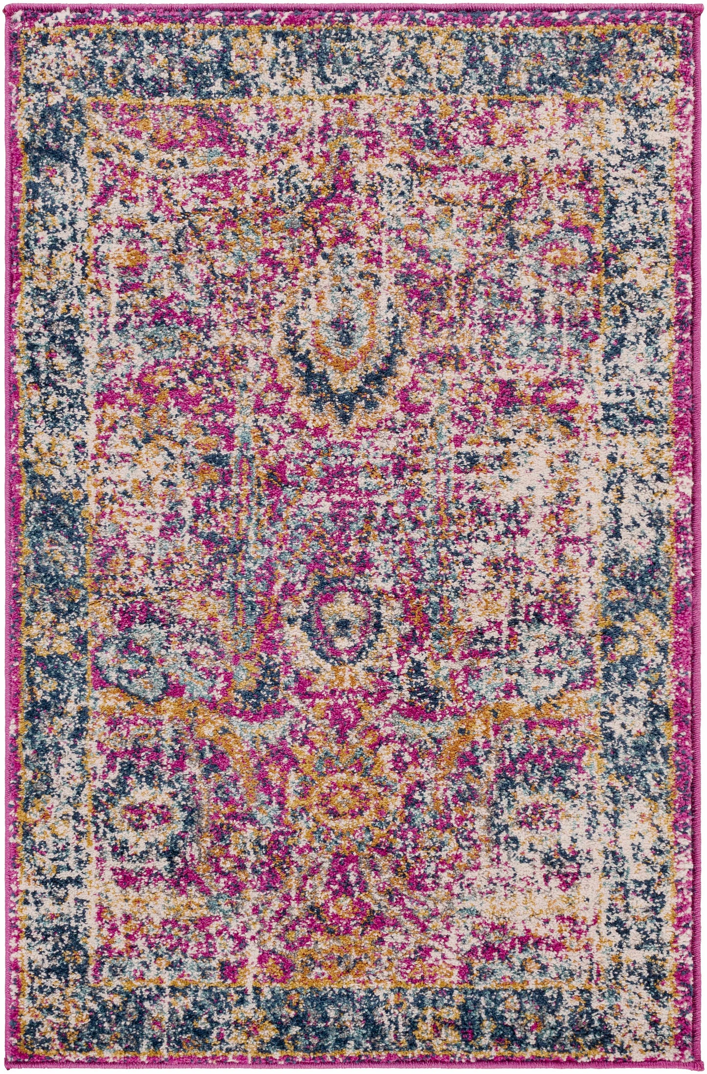 Burgundy Area Rug - Colorful Living Room Bedroom Décor