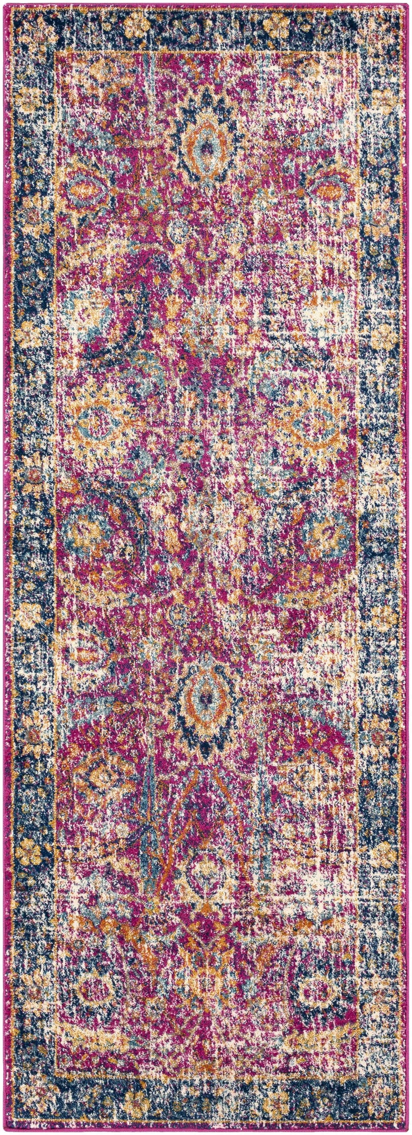 Burgundy Area Rug - Colorful Living Room Bedroom Décor